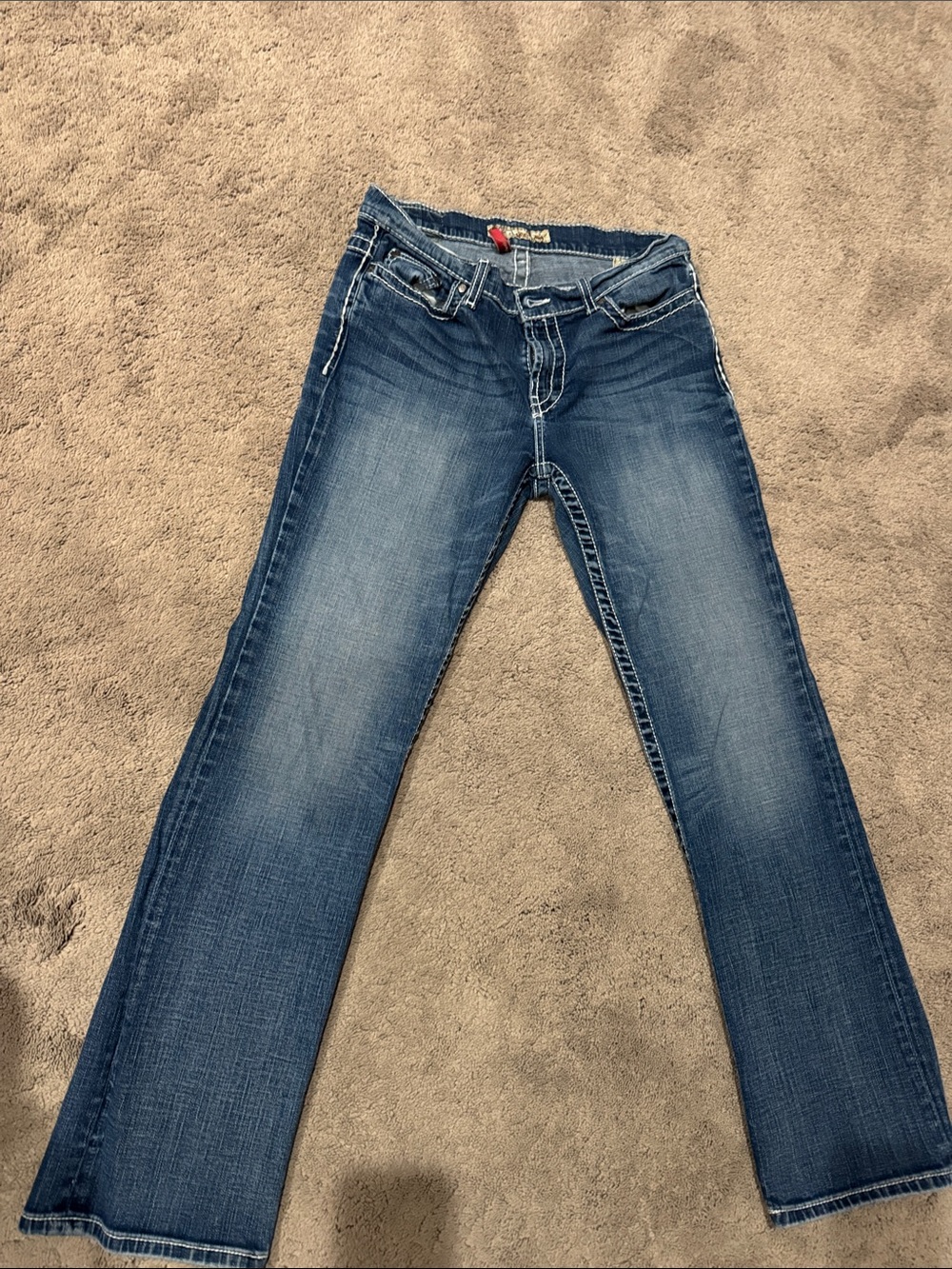 BKE Drew Boot Blue Denim Jeans